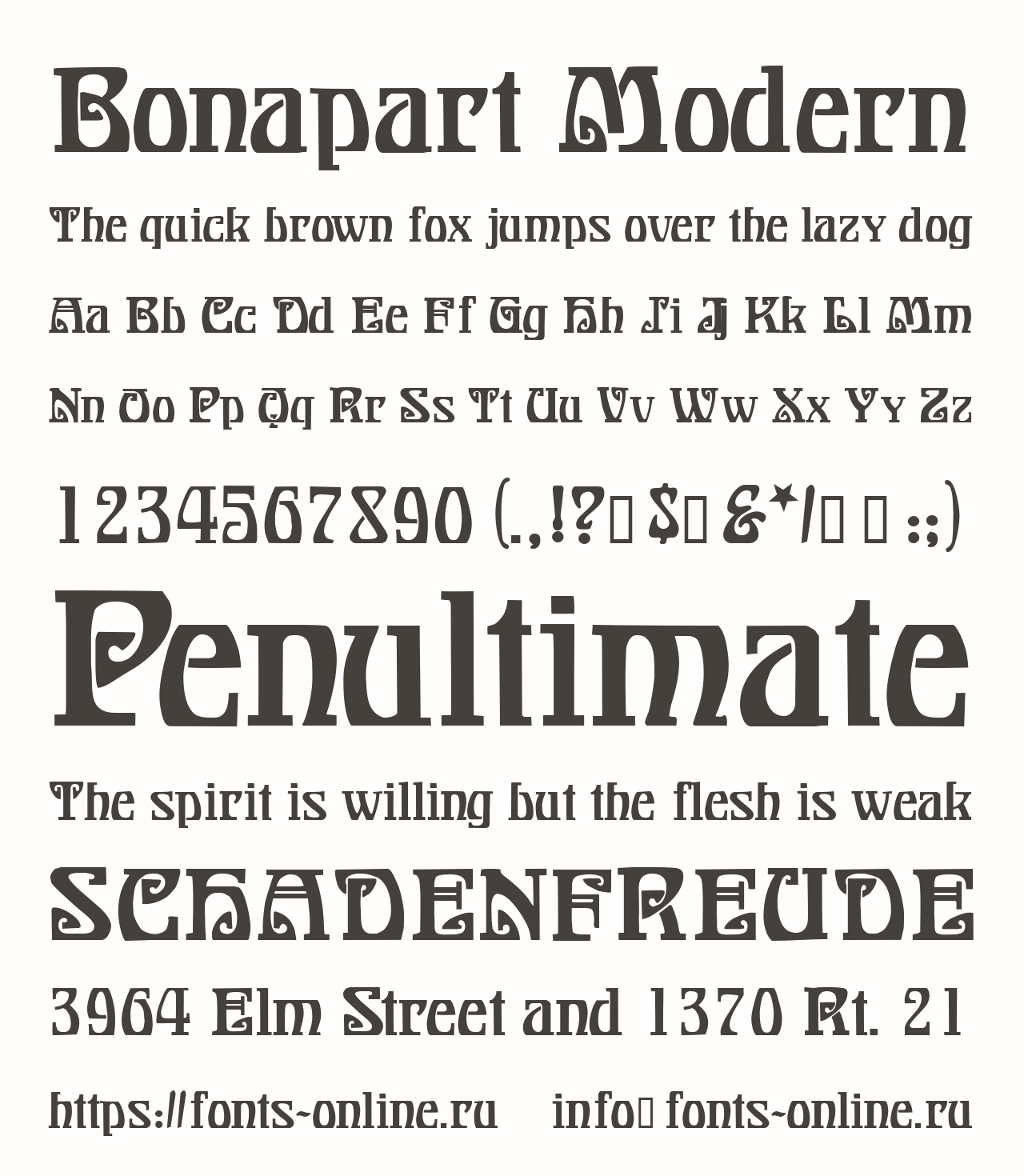 Bonapart Modern Free Font Download